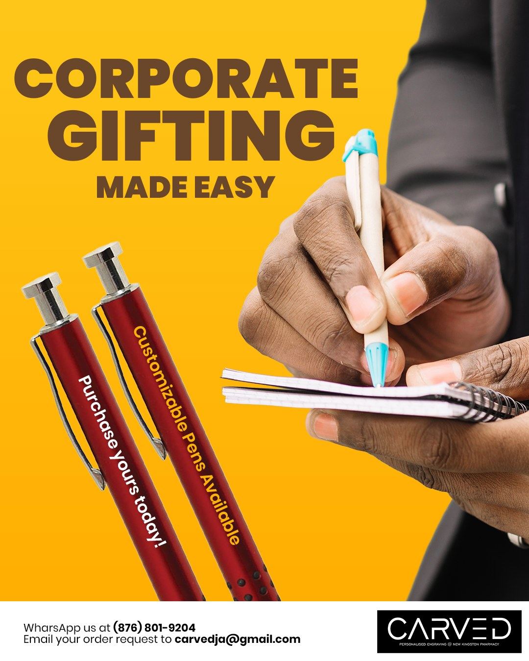 Customizable pens for corporate gifting and events