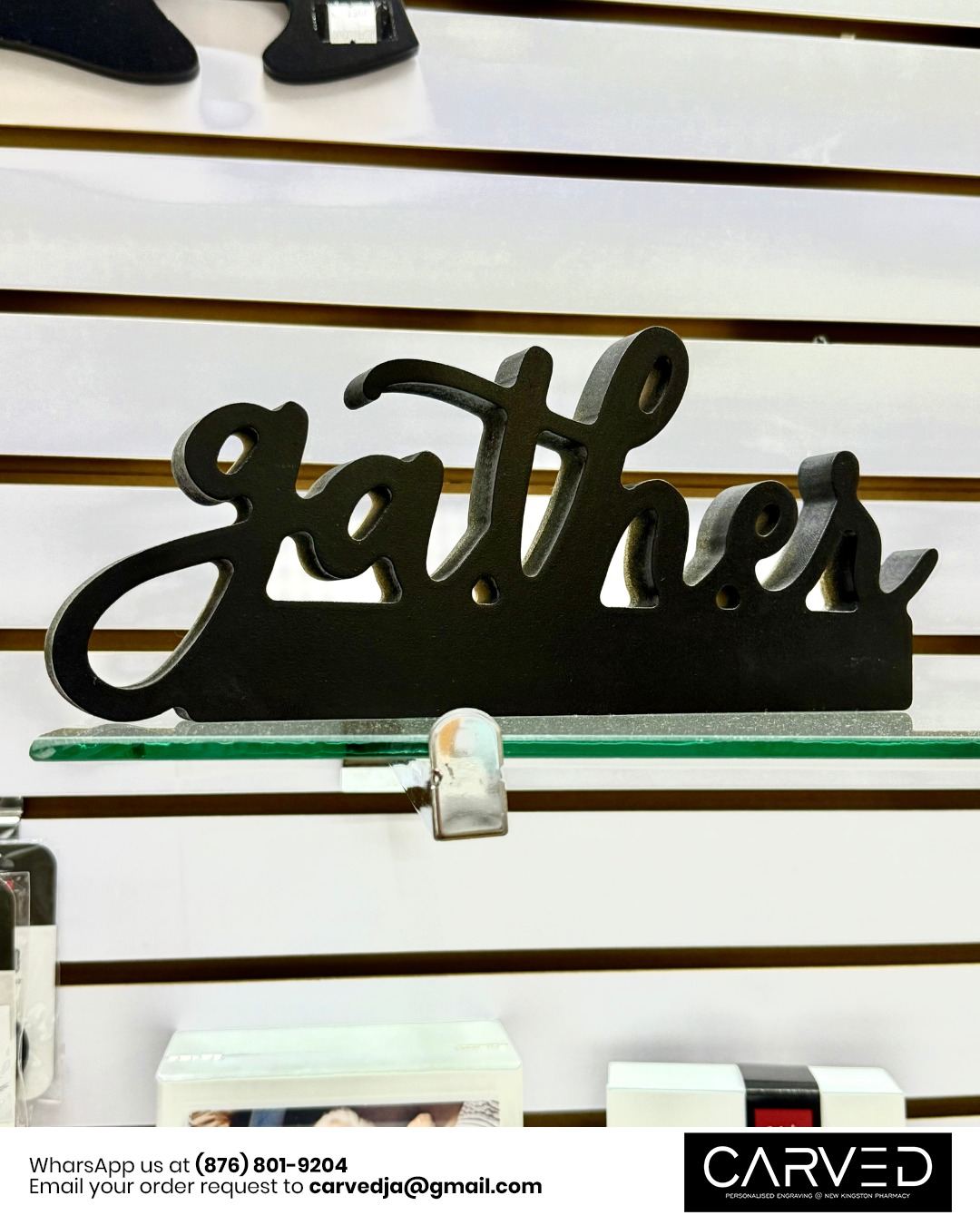 Personalized wooden wall sign for home or office decor